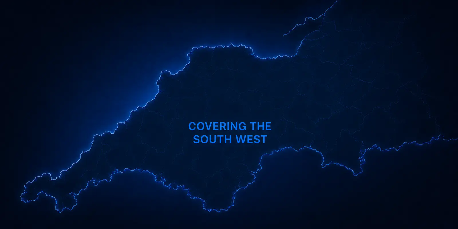 Map showing Total Comfort Aircon coverage across South West England