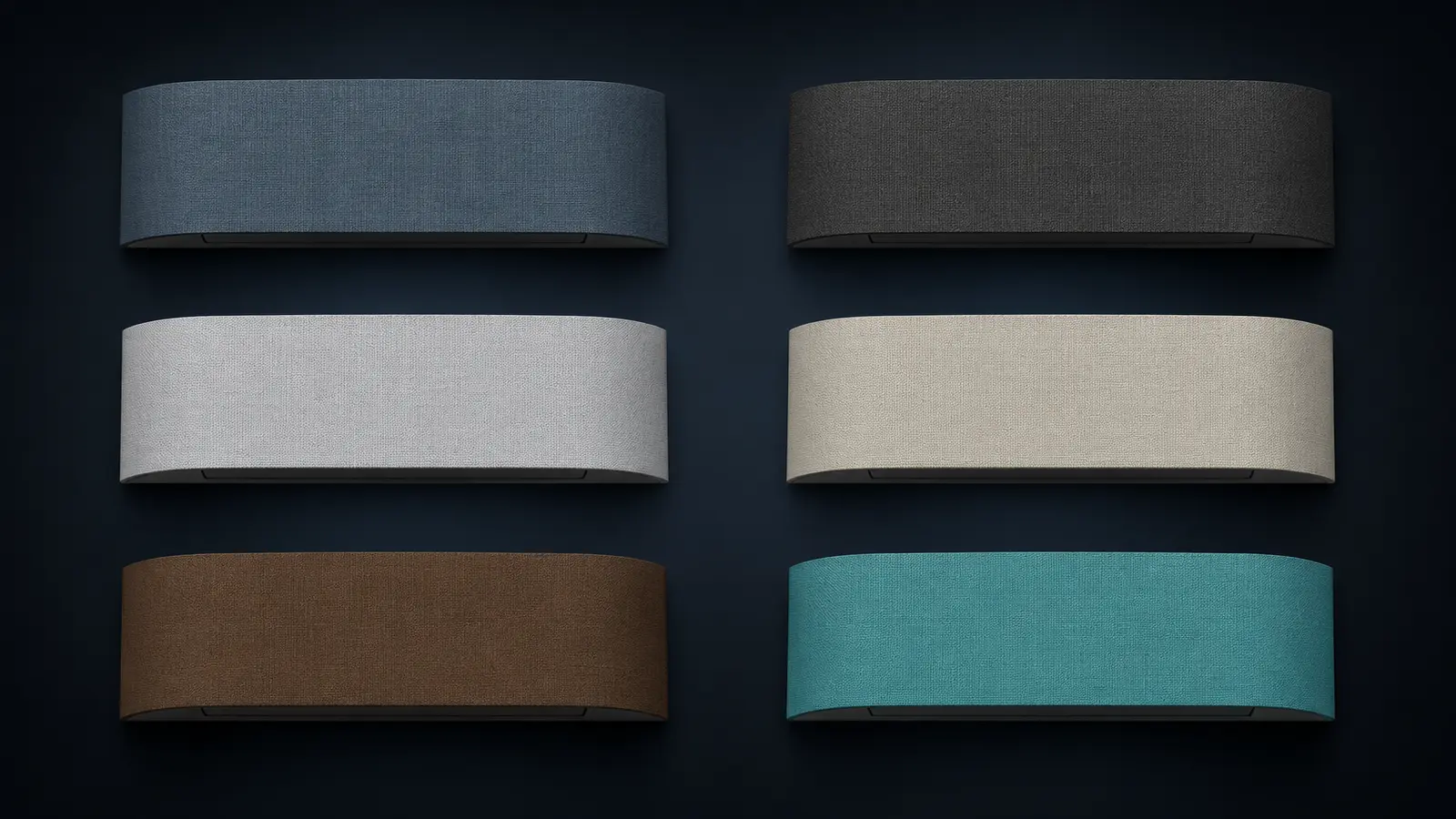 Toshiba HAORI units in six interchangeable fabric colours
